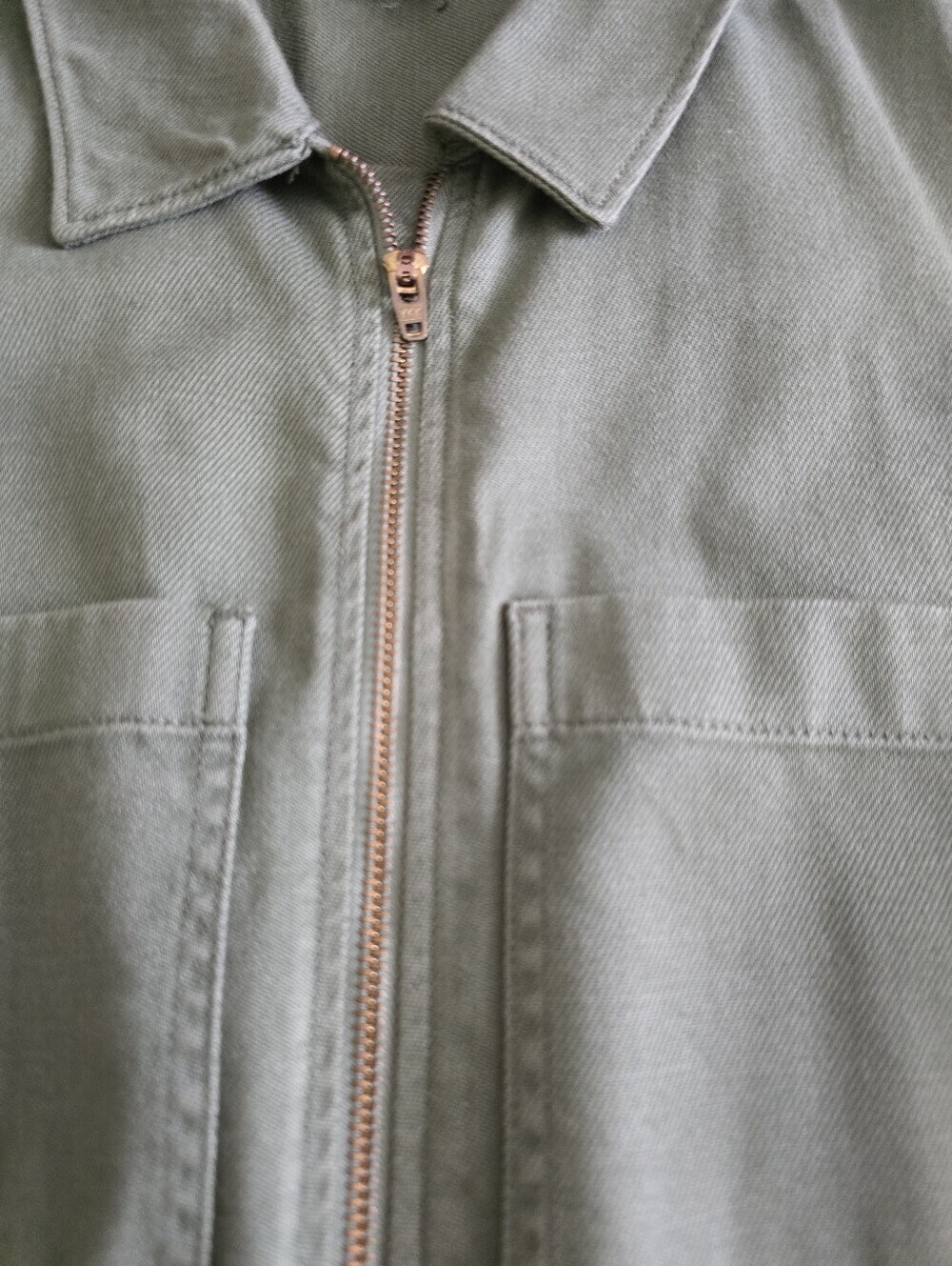 J.Crew Olive Green Utility Zip-Front Mini Dress Womens Size 4 Military Chic - Picture 5 of 10